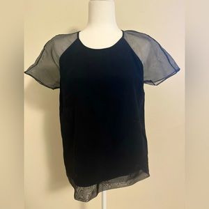 Burberry silk organza top